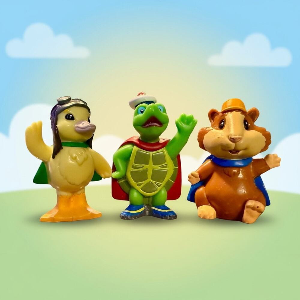 2009 Mattel Wonder Pets Figurines-Linny Tuck Ming Ming Trio-Flyboat-Toys-Nick Jr